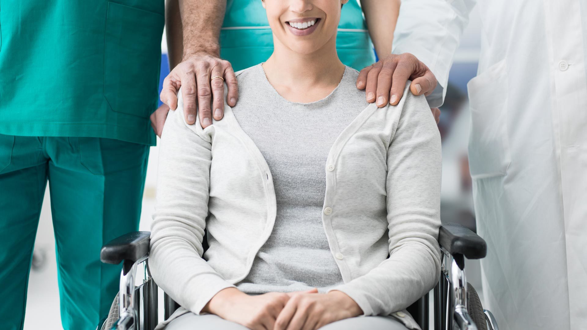 Doctors help a patient